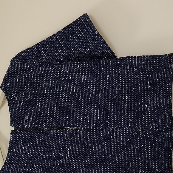 Alice + Olivia Blue Silver Knit Sweater Crop Top Size 6 - Picture 13 of 16